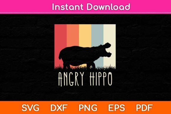 Angry Hippo Graphics for Crafts & Blogs
