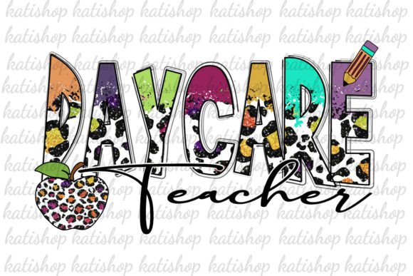 Daycare Teacher Leopard Graphics for Crafts