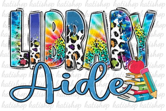 Library Aide Tie-Dye Graphics for Crafts
