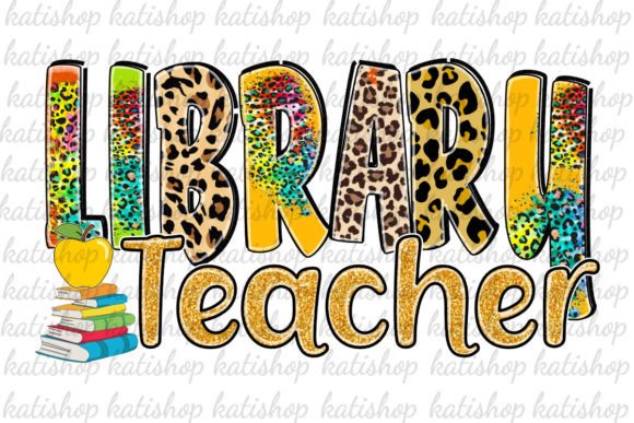 Library Teacher Leopard Graphics for Crafts