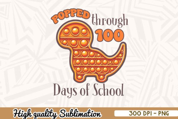 Pop It 100 Days School Graphics & Crafts