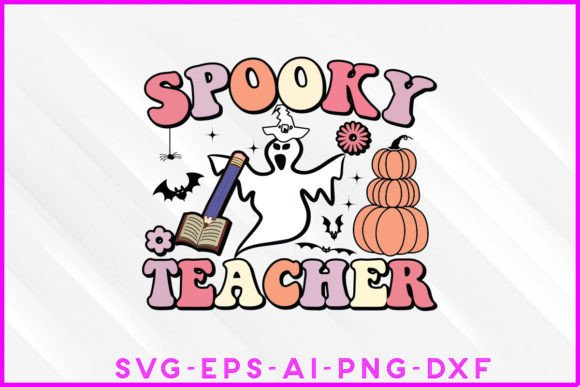 Reviewing Spooky Teacher Halloween Retro Groovy for Embroidery