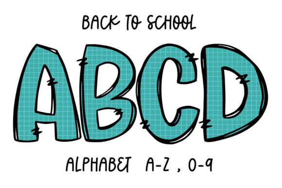 School Chess Paper Alphabet Doodle for Crafts Graphics