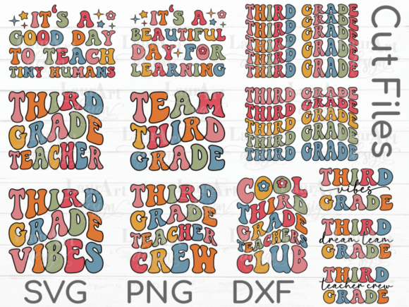 Third Grade Teacher Vibes Graphics for Crafts